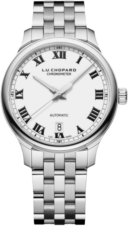 Chopard,L.U.C 42mm,42mm,Stainless Steel,White,Automatic,Date,60hours,158558,158558-3002