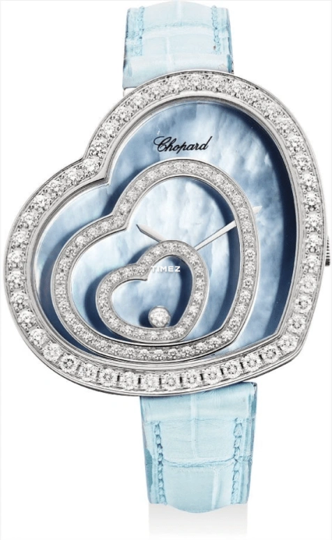 萧邦,Happy Diamonds 43毫米,43毫米,白金,蓝色,石英,蓝宝石,其他,20,20/9057