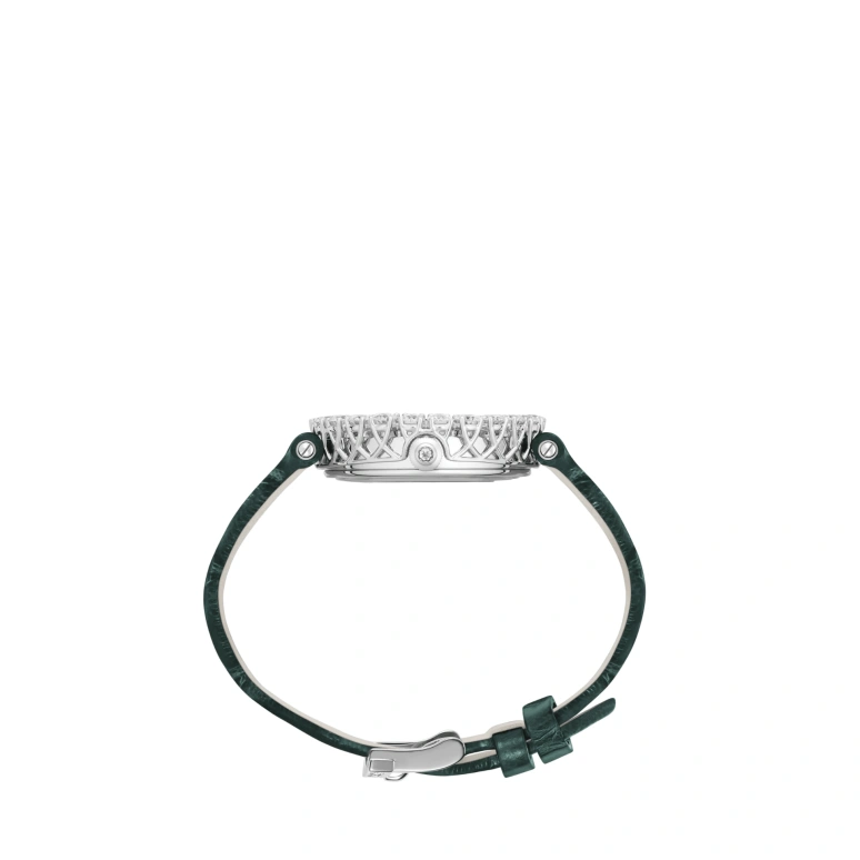 萧邦,L'HEURE DU DIAMANT 35.75毫米,35.75毫米,白金,绿色,自动上弦,蓝宝石,水晶玻璃,圆形,13A419,13A419-1001