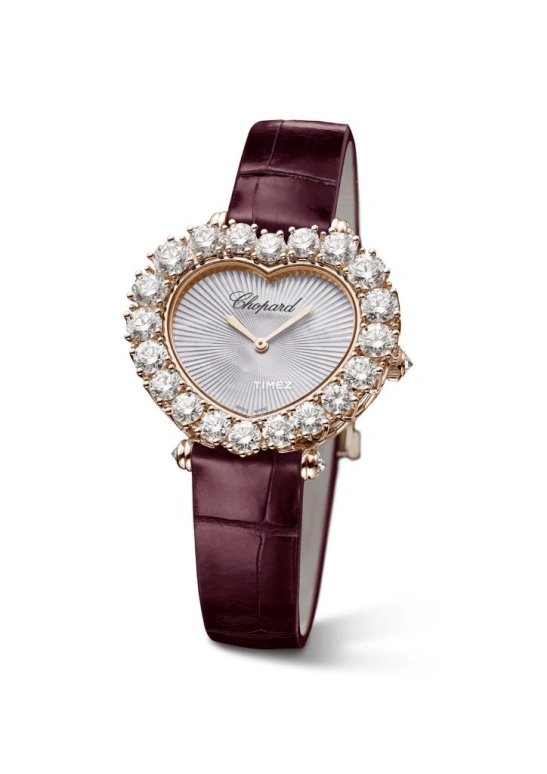 萧邦,L'HEURE DU DIAMANT 34x29.90毫米,34x29.90毫米,玫瑰金,粉色,手动上弦,蓝宝石,水晶玻璃,其他,13A439,13A439-5100