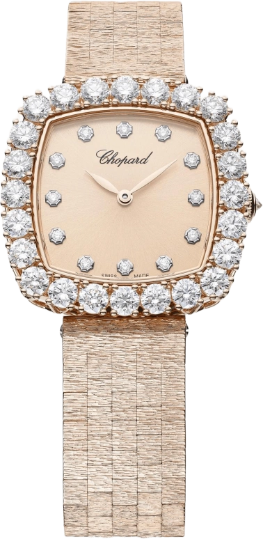 萧邦,L'HEURE DU DIAMANT 30.50x30.50毫米,30.50x30.50毫米,玫瑰金,玫瑰金色,自动上弦,42小时,自制机芯,10A386,10A386-5107