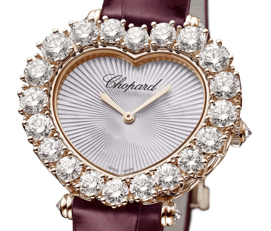 萧邦,L'HEURE DU DIAMANT 34x29.90毫米,34x29.90毫米,玫瑰金,粉色,手动上弦,蓝宝石,水晶玻璃,其他,13A439,13A439-5100