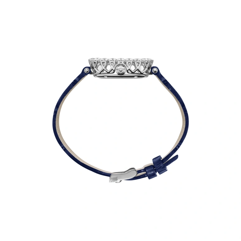 萧邦,L'HEURE DU DIAMANT 30.50x30.50毫米,30.50x30.50毫米,白金,蓝色,自动上弦,42小时,自制机芯,13A386,13A386-1112