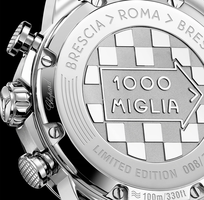萧邦,Mille Miglia 44毫米,44毫米,精钢,夜光,白色,蓝色,红色,自动上弦,计时,日历,168571,168571-3007