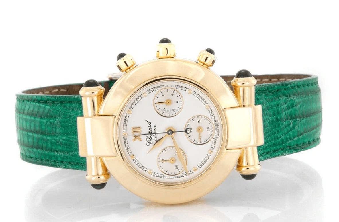 萧邦,IMPERIALE 40毫米,40毫米,黄金,白色,石英,计时,蓝宝石,水晶玻璃,383157,383157-0006