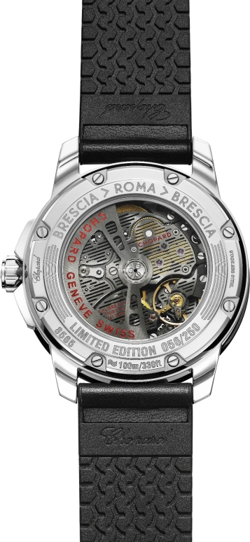 萧邦,Mille Miglia 43毫米,43毫米,精钢,三文鱼色,自动上弦,动力储存指示,60小时,168638,168638-3001