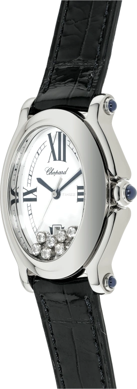 萧邦,Happy Diamonds 29.50毫米,29.50毫米,不锈钢,银白色,石英,蓝宝石,椭圆形,278937,278937-3005