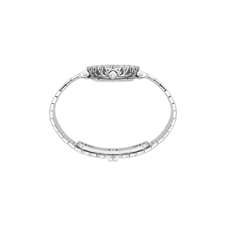 萧邦,L'HEURE DU DIAMANT 27.50x40.50毫米,27.50x40.50毫米,白金,黑色,石英,蓝宝石,水晶玻璃,椭圆形,10A376,10A376-1008