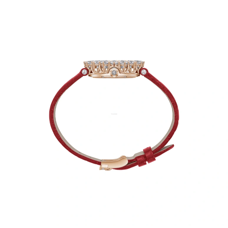 萧邦,L'HEURE DU DIAMANT 30x27毫米,30x27毫米,玫瑰金,银色,手动上弦,蓝宝石,水晶玻璃,椭圆形,13A393,13A393-5106