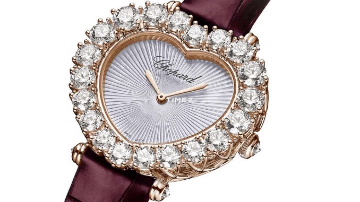 萧邦,L'HEURE DU DIAMANT 34x29.90毫米,34x29.90毫米,玫瑰金,粉色,手动上弦,蓝宝石,水晶玻璃,其他,13A439,13A439-5100