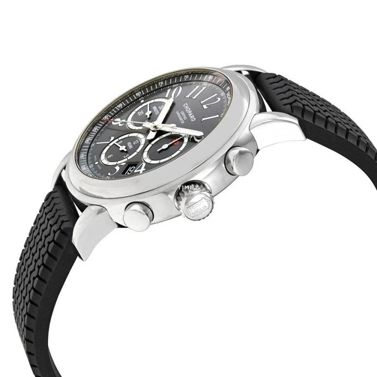 萧邦,Mille Miglia 42毫米,42毫米,精钢,黑色,自动上弦,计时,日历,168511,168511-3002