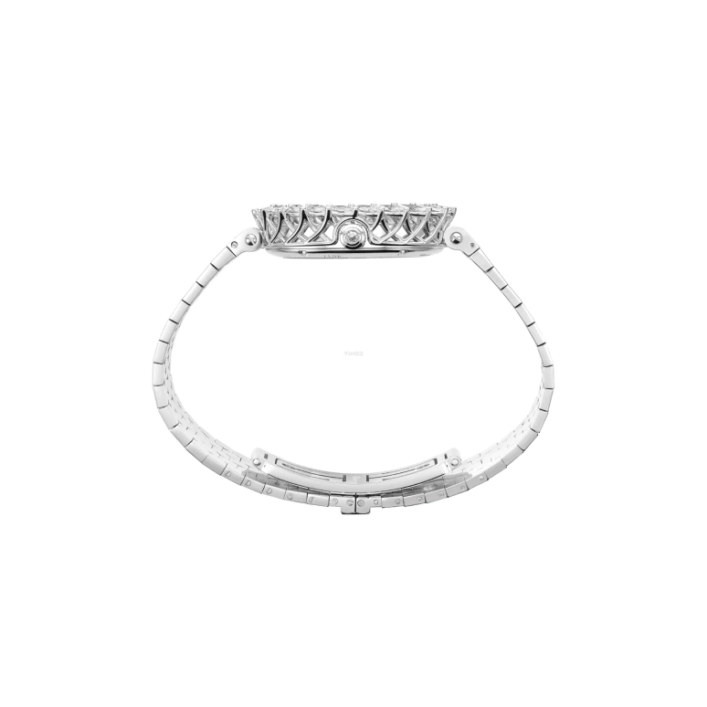 萧邦,L'HEURE DU DIAMANT 30毫米,30毫米,白金,白色,椭圆形,银白色,10A326,10A326-1106