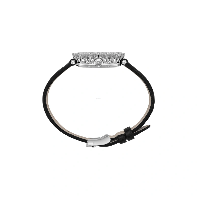 萧邦,L'HEURE DU DIAMANT 30x27毫米,30x27毫米,白金,银白色,手动上弦,蓝宝石,水晶玻璃,椭圆形,13A393,13A393-1106