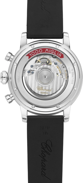 萧邦,Mille Miglia 42毫米,42毫米,精钢,银色,灰色,自动上弦,计时,日历,168589,168589-3001