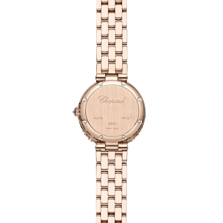 萧邦,L'HEURE DU DIAMANT 26毫米,26毫米,玫瑰金,白色,蓝宝石,水晶玻璃,玫瑰金色,10A178,10A178-5606