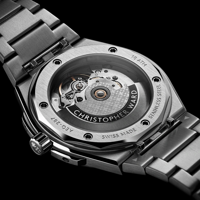 Christopher Ward,The Twelve 38mm,38mm,Stainless Steel,Silver White,Automatic,Day,38hours,C12,C12-38ADA1-S00W0-B0
