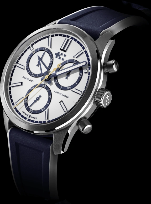 克里斯托弗沃德,C63 39毫米,39毫米,精钢,白色,石英,计时,蓝宝石,C63,C63-39QCC3-THFC-B1R