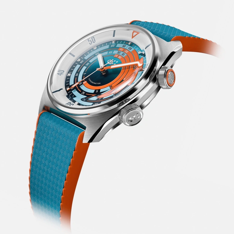 Christopher Ward,C65 41mm,41mm,Stainless Steel,Blue,Orange,Automatic,Countdown,38hours,C65,C65-41CSC2-S0WB0-RLB