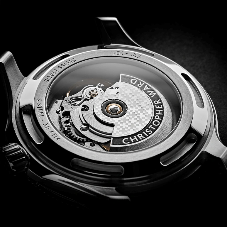 克里斯托弗沃德,C60 40毫米,40毫米,精钢,陶瓷,白色,自动上弦,日历,38小时,C60,C60-40ADA31S0KW1-RO