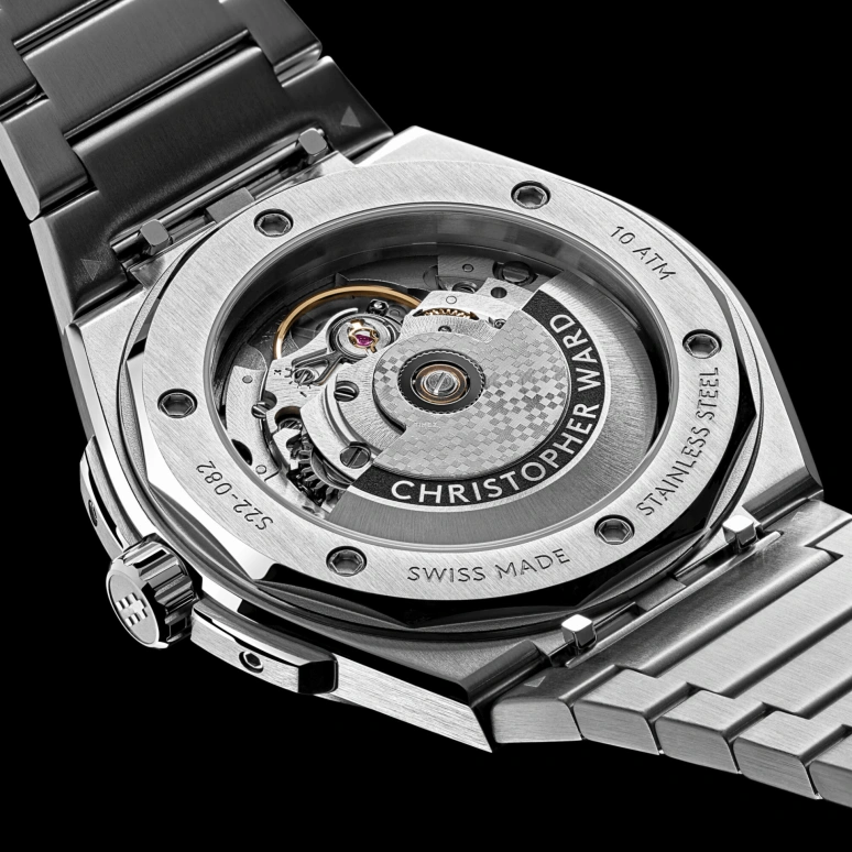 Christopher Ward,The Twelve 40mm,40mm,Stainless Steel,Silver White,Automatic,Day,38hours,C12,C12-40ADA1-S00W0-RK