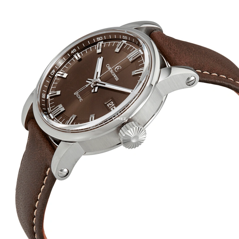 Chronoswiss,Pacific 40mm,40mm,Stainless Steel,Brown,Automatic,Day,42hours,CH 2883 br