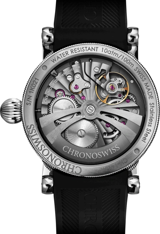 Chronoswiss,Delphis 42mm,42mm,Titanium,Black,Orange Red,Automatic,Jumping Minutes,Jumping Hours,Retrograde,CH,CH-1423T.1E-BKMA