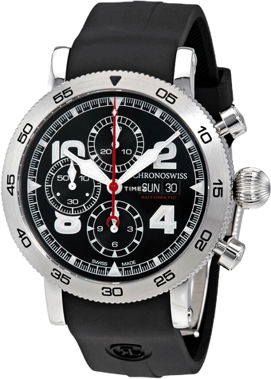 Chronoswiss,Sirius 44mm,44mm,Stainless Steel,Black,Automatic,Chronograph,Date,Day,CH,CH-9043-BK