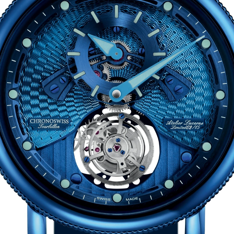 瑞宝,Tourbillon 44毫米,44毫米,精钢,蓝色,手动上弦,陀飞轮,60小时,CH,CH-3126-BLBL