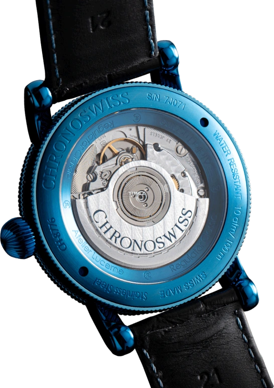 Chronoswiss,Classic 41mm,41mm,Stainless Steel,Blue,Automatic,42hours,In-house Caliber,CH,CH-8776-BL