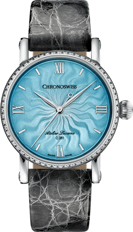 Chronoswiss,Artist 34mm,34mm,Stainless Steel,Blue,Automatic,42hours,In-house Caliber,CH,CH-2093-DE1-LBL