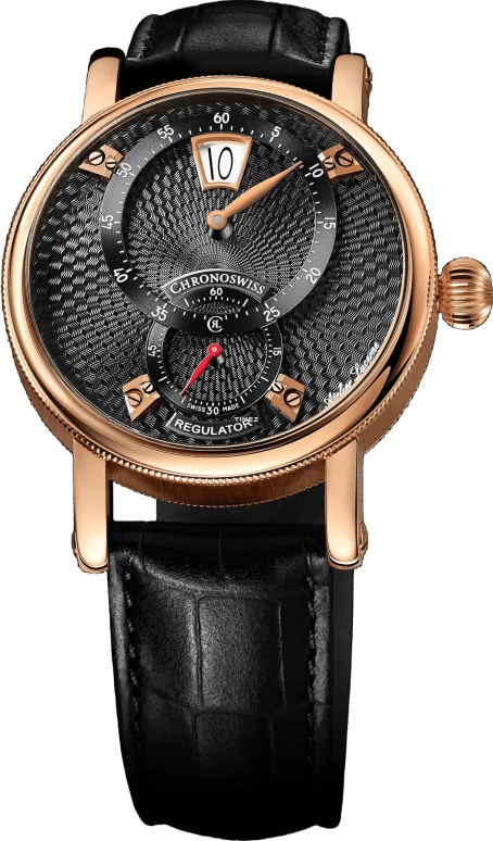 Chronoswiss,Heritage 40mm,40mm,Rose Gold,Black,Automatic,42hours,In-house Caliber,CH,CH-8321R-BKBK