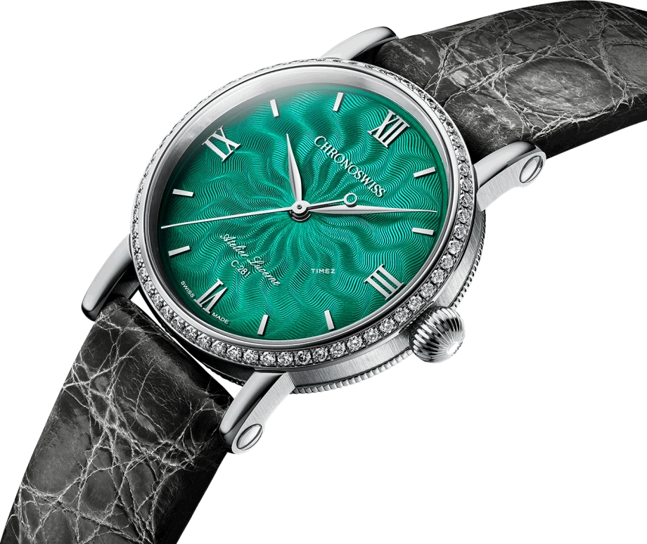 Chronoswiss,Artist 34mm,34mm,Stainless Steel,Green,Automatic,42hours,In-house Caliber,CH,CH-2093-DE1-GRE