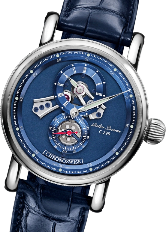 Chronoswiss,Open Gear 41mm,41mm,Stainless Steel,Blue,Automatic,42hours,In-house Caliber,CH,CH-8753-BLBL