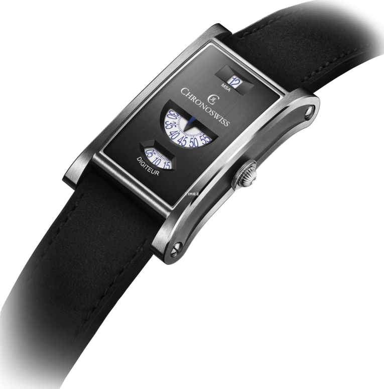 瑞宝,Neo Digiteur 48x30毫米,48x30毫米,精钢,黑色,手动上弦,跳时,48小时,CH,CH-1373.2-ANSI