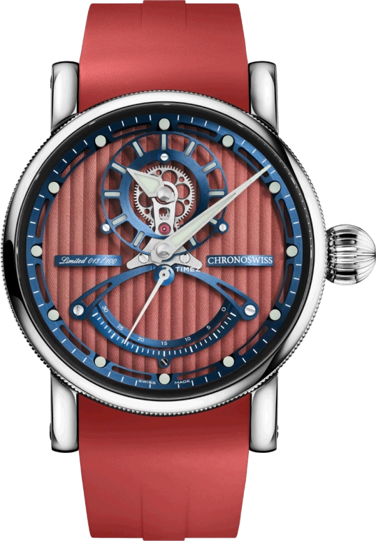 Chronoswiss,Open Gear 42mm,42mm,Titanium,Blue,Pink,Automatic,Retrograde,55hours,CH,CH-6923T.1-ARDB
