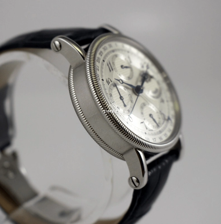 Chronoswiss,Other 38mm,38mm,Stainless Steel,White,Automatic,Chronograph,Moonphase,Day,CH7523 L