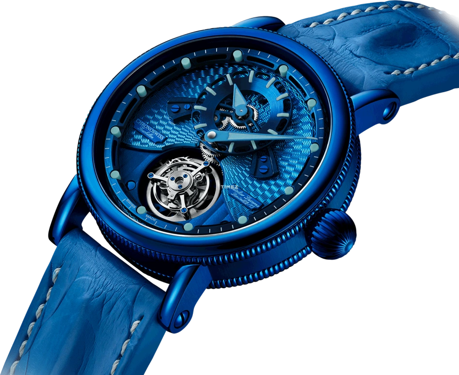 瑞宝,Tourbillon 44毫米,44毫米,精钢,蓝色,手动上弦,陀飞轮,60小时,CH,CH-3126-BLBL