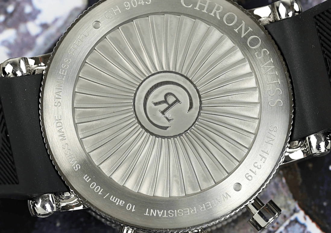 瑞宝,Timemaster 44毫米,44毫米,精钢,黑色,框架,自动上弦,计时,日历,CH,CH-9043S-BK