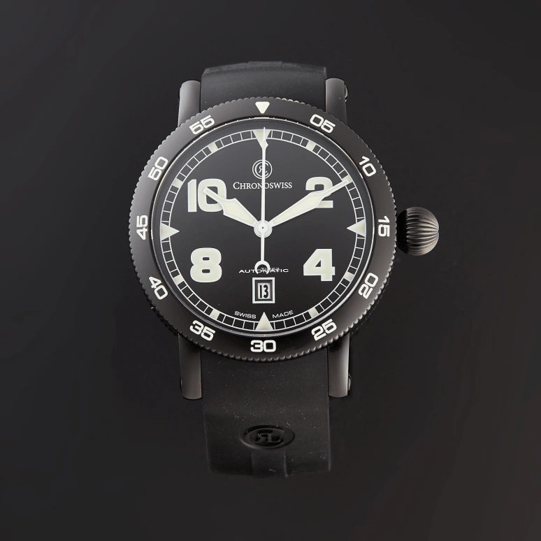 瑞宝,Timemaster 44毫米,44毫米,精钢,黑色,自动上弦,日历,42小时,CH,CH-8645