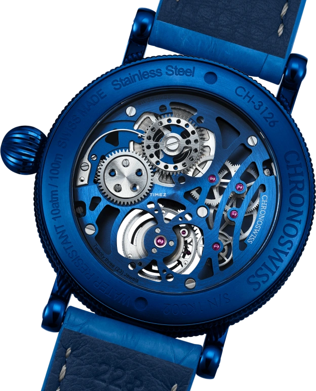 瑞宝,Tourbillon 44毫米,44毫米,精钢,蓝色,手动上弦,陀飞轮,60小时,CH,CH-3126-BLBL