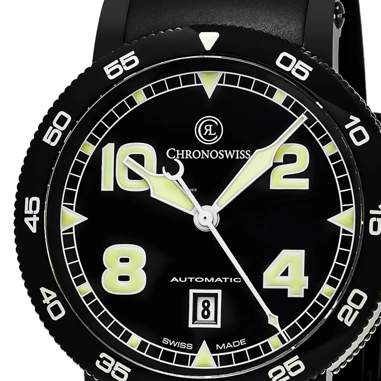 瑞宝,Timemaster 44毫米,44毫米,精钢,黑色,自动上弦,日历,42小时,CH,CH-8645