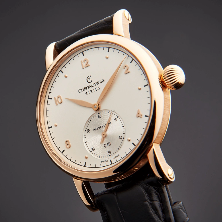 Chronoswiss,Sirius 40mm,40mm,Rose Gold,White,Handwound,46hours,In-house Caliber,CH,CH-1021R