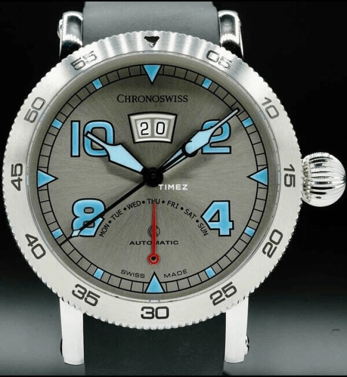瑞宝,Timemaster 44毫米,44毫米,精钢,银色,灰色,自动上弦,星期历,日历,逆跳,CH,CH/8143/WH