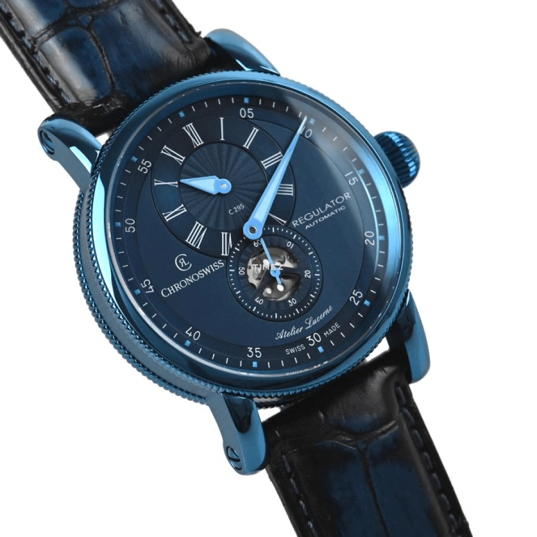 Chronoswiss,Classic 41mm,41mm,Stainless Steel,Blue,Automatic,42hours,In-house Caliber,CH,CH-8776-BL