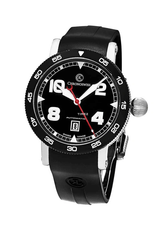 Chronoswiss,Timemaster 44mm,44mm,Stainless Steel,Black,Automatic,Day,42hours,CH,CH-8643B