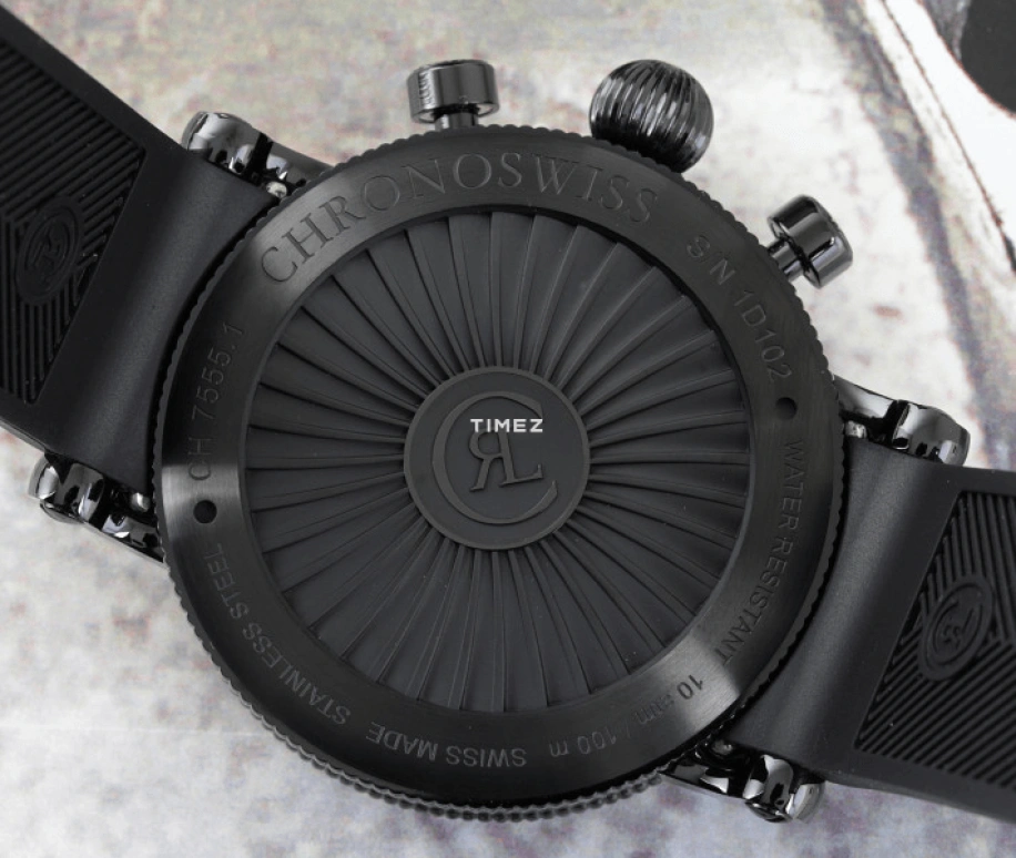 瑞宝,Timemaster 44毫米,44毫米,精钢,黑色,自动上弦,计时,日历,两地时,CH,CH-7555.1