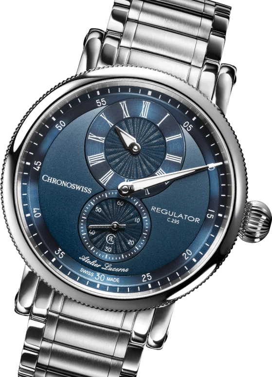 Chronoswiss,Classic 37mm,37mm,Stainless Steel,Blue,Automatic,42hours,In-house Caliber,CH,CH-4023-BL