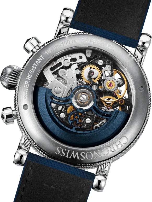 Chronoswiss,Sirius 41mm,41mm,Titanium,Blue,Black,Automatic,Chronograph,Day,CH,CH-7543T.1S-BL2