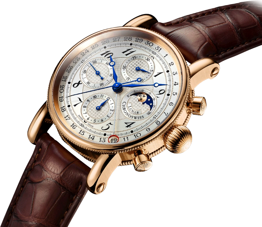 Chronoswiss,Sirius 42mm,42mm,Rose Gold,Silver White,Automatic,Chronograph,Moonphase,Day,CH,CH-7541LR