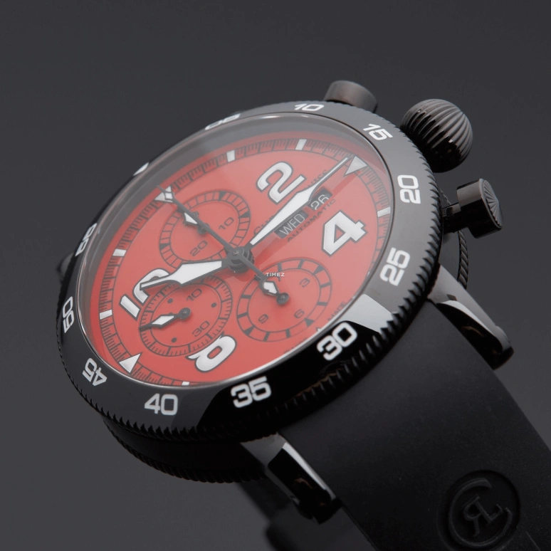瑞宝,Timemaster 44毫米,44毫米,精钢,红色,自动上弦,计时,星期历,日历,CH,CH-9045-RE